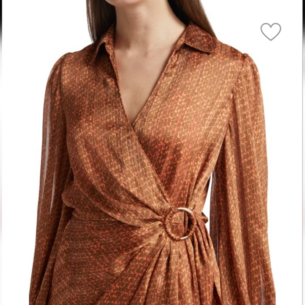 Bailey 44 Rust and Copper Long Sleeve Dress